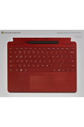 MICROSOFT Surface Pro Signature Keyboard With Slim Pen 2 Poppy Red