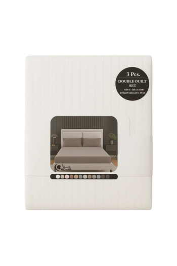 Kovar King Size 3pcs Fitted Bed Sheet Set 200X200cm With Pillow Cover 50X75cm- White
