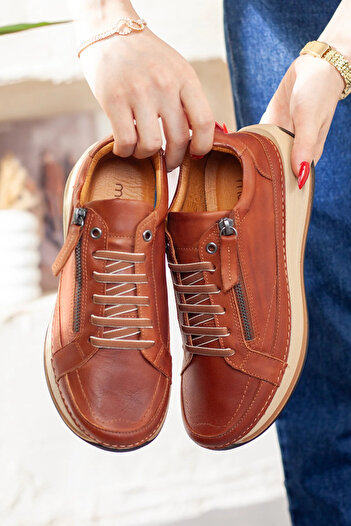 Adım Adım Mammamia Women's Genuine Leather Casual Shoes