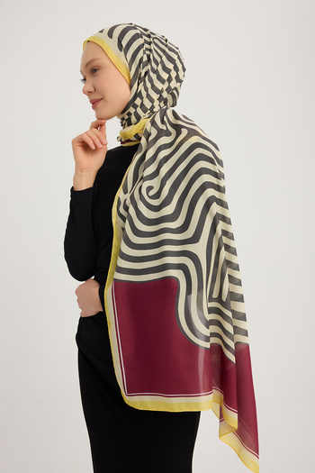 Schaless Living Trace - Green - Efilia Patterned Shawl - 70X190 cm