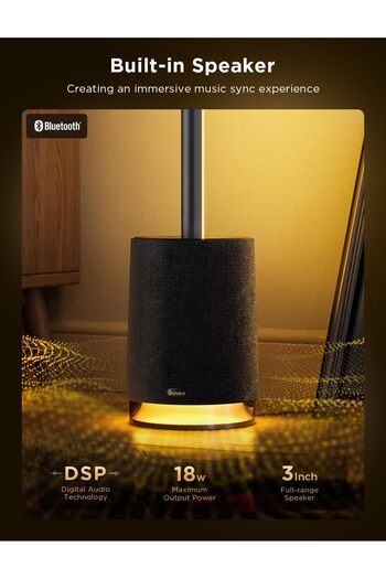 Govee Floor Lamp Pro, RGBIC LED Lamp with Bluetooth Speaker and White Noise, 2100 Lumens Standing La
