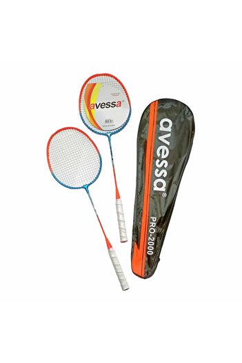 AVESSA Brk-2000 Badminton Racket Set with Bag Neon Orange