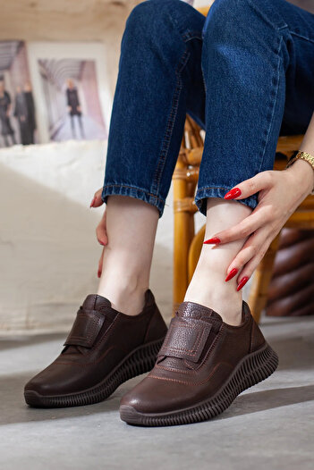 Adım Adım Mammamia Women's Genuine Leather Extra Comfortable Casual Shoes