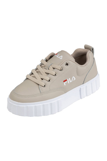 FILA Women's Sandblast Leather Flatform Sneakers, Grey, Size 40