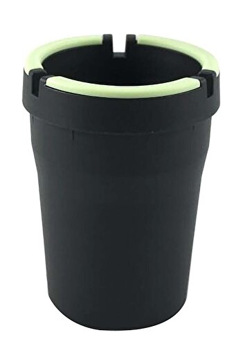 AUTOSMART Glow Ashtray for Sedan - Black 10 x 13.2 cm