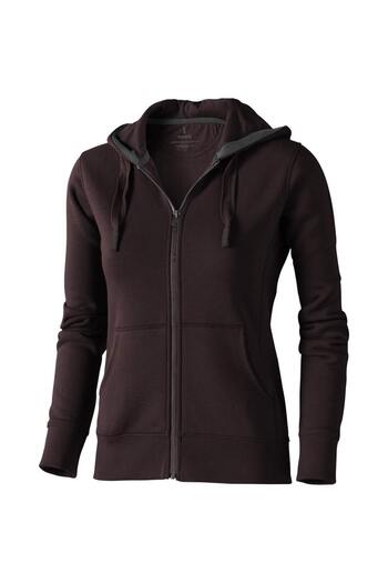 OEM Women's Dark Brown Zip-Up Hoodie by Elevate Arora, Size XXL, Cotton-Polyester