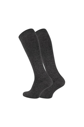 meristanbul Travel Socks, 43-46, 65% Cotton, Below the Knee, Dark Gray