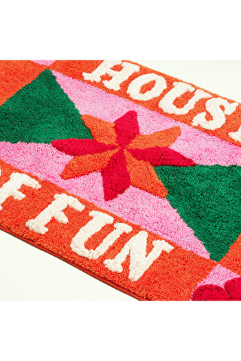 Zsa Zsa Zsu Punjab Tasseled Cotton 100% Cotton Bath Mat 60X90 cm Colorful