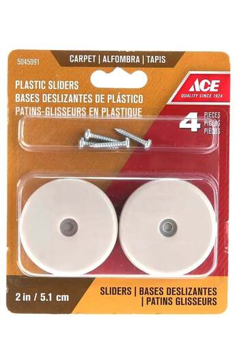 ACE Set of 4 Durable High-Quality Plastic Sliders in Light White
