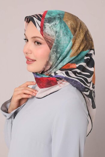 Levidor Pink Zebra Pattern Cotton Scarf