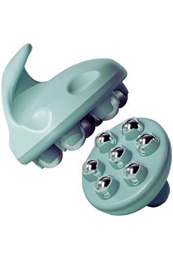 ThermoZen Special massage brush, body care, toning, relaxation, 7 rotating balls, green