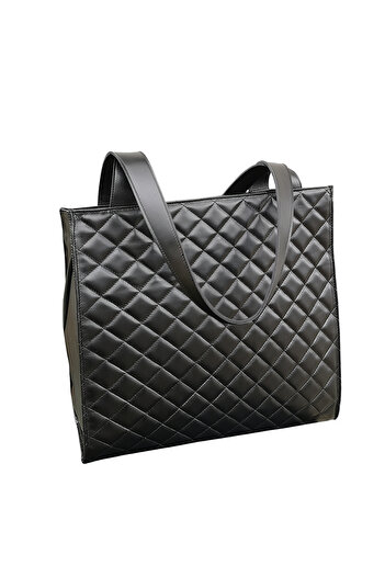 MCLEATHER.RO Geanta din piele naturala -OSLO Karo Black
