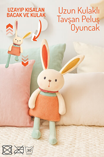 Nandy Home Cute Rabbit Plush Toy with Extended Legs - Children's Room Decor and Toy