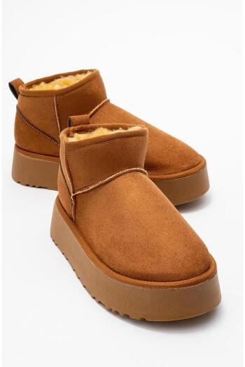 CCWAY AYAKKABI High-Soled Mini Boots Taba