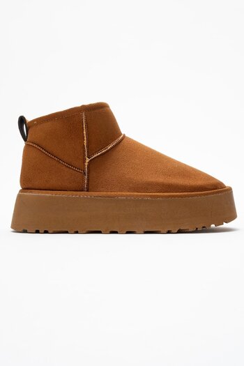 CCWAY AYAKKABI High-Soled Mini Boots Taba