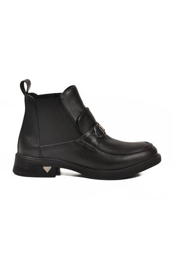 Pierre Cardin Black Elastic Easy-To-Wear Non-Slip Sole Women's Boots Pc-55250 Z