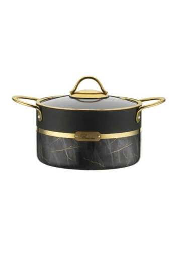 Bonera Turkish black granite pot 28 cm BRON1163