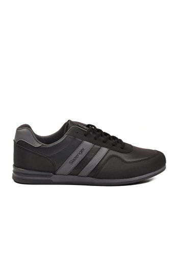 Slazenger Black Large Size Leather Men's Sports Shoes Omega Int m