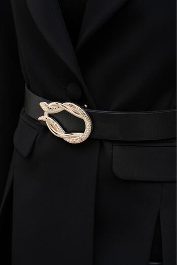 Desre Moda Gold Buckle Women's Belt Dress Belt Shirt Belt Trouser Belt