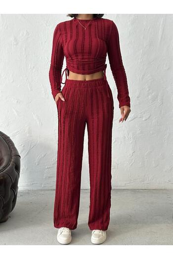 Jeevee Double Suit with Stitching Detail Corduroy Fabric