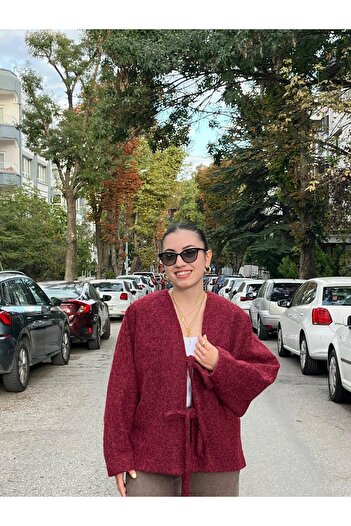 Betül Nayir Kırçıllı Jacket - Burgundy