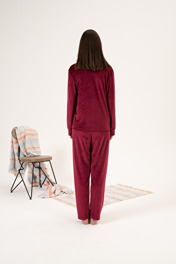 Estiva Printed Velvet Pajama Set