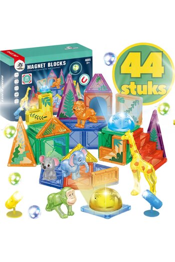 VALA Intelligent Magnetic Construction Set, Educational, Creative, VALA® FOREST ANIMALS MAGNETIC BLOCKS,