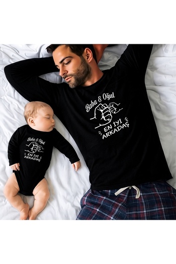 venüsdijital Father Son Best Friend Long Sleeve T-Shirt Bodysuit (the Price Is for 1 Piece)