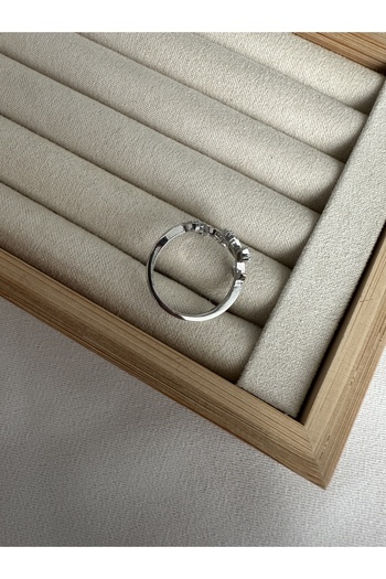 ringbox Silver Color Small Flower Ring