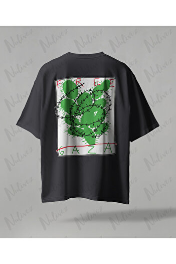 Nulivez Palestine Design Back Printed High Quality Compact Unisex Oversize T-Shirt