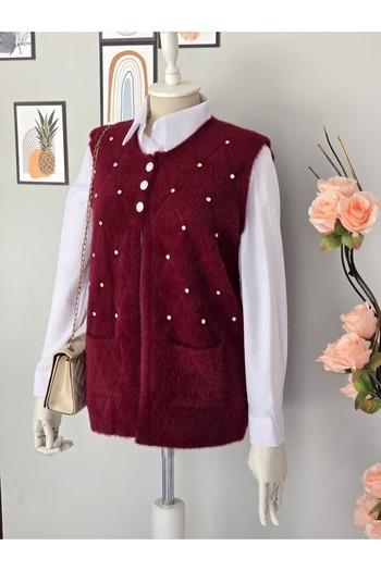 ENDAMIM Stone Detail Yumoş Tri̇ko Short Vest