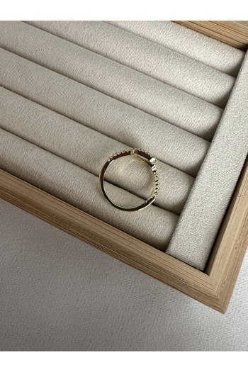 ringbox Gold Brand Stone Spiral Ring