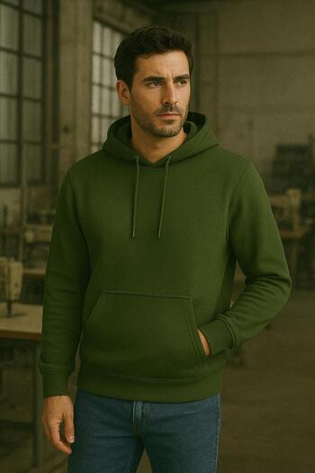 Ars Magic Box Hooded Unisex Basic Relax Hooded 3-Thread Sweatshirt with Ribbing