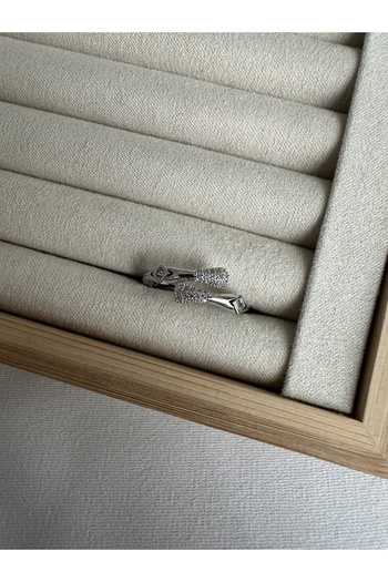 ringbox Silver Color Stone Bone Ring