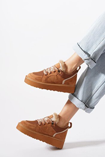Moda Pie Rosa Dil Fur Women's Daily Boots Brown Suede