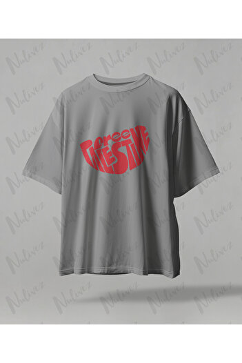 Nulivez Palestine Design Printed High Quality Compact Unisex Oversize T-Shirt
