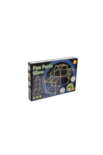 KRUZZEL Kids tent building kit, 101 pieces, 64 fluorescent green straws, 36 connectors, tent