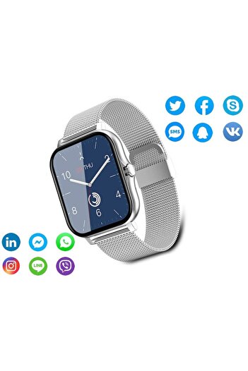 WTO WTO® Smartwatch, 1.85” HD Display, Smart Message Alerts, IP67, 2 Straps Included, Gray