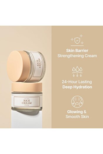 I'm From Rice Cream 41% Rice Bran Extract with Ceramide for a Radiant Appearance, Improves Skin Moisture Barr
