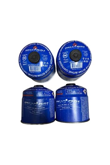 Movidic Set of 4 gas bottles with screw cap, 2000g GAS, for portable stove, MvdGas, 500g each, for Camping,