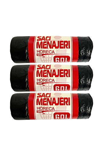 LYOBEST Set 30 Garbage / Garbage Bags, Horeca, Capacity 60L, 10 pcs/roll, Colour Black, Heavy Duty
