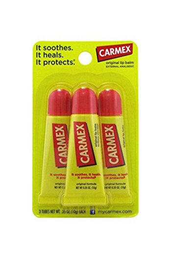Carmex Original Lip Balm, 3 Pack, 10 x 3g