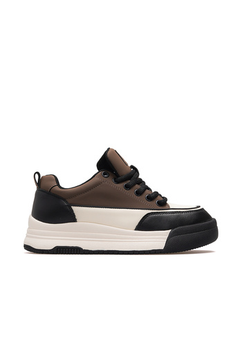 Guja Γυναικείες δερμάτινες μπότες sneaker 25k 25k301 Z καφέ