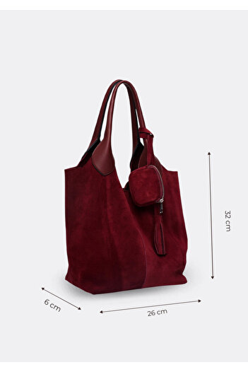 MORCA Genuine Suede Casual Tote Women's Shoulder Bag 2170