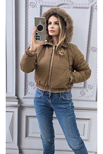 GLAMSI Women's 2-in-1 jacket with Hooded and zipper