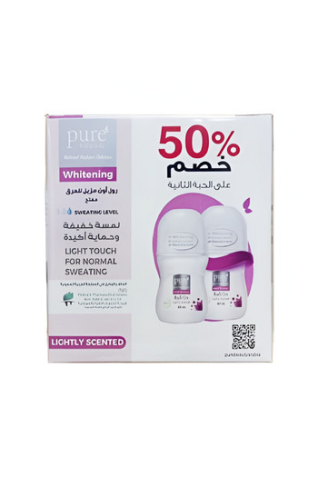 PURE BEAUTY Pure Beauty Roll-On Deodorant 60ml Whitening Antiperspirant Light Fragrance (50% off the second one)