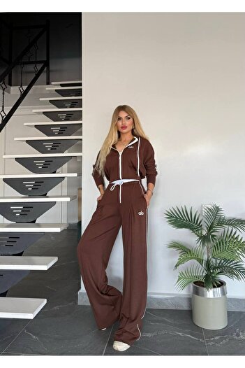 bonibon butikk Women's Quality Luxury Clothing 2 Thread Draped Stretchy Elastic Waist Bottom Top Set
