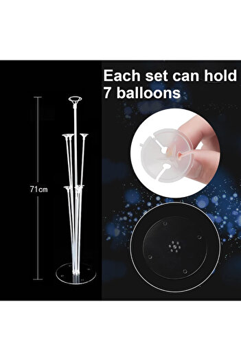 OEM Set of 8 balloon stands, Balloon columns, Arrangement of 7 balloons, Height 71 cm,