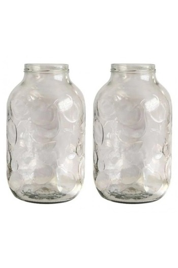 OEM Set 6 Glass Jars with Multicolor Lids 5000 ml