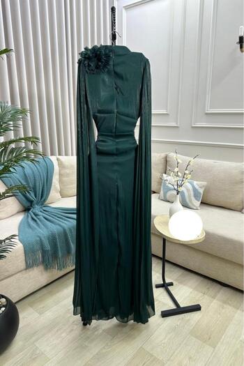MEZON FASHION Crinkle Green Dress - Modern Design